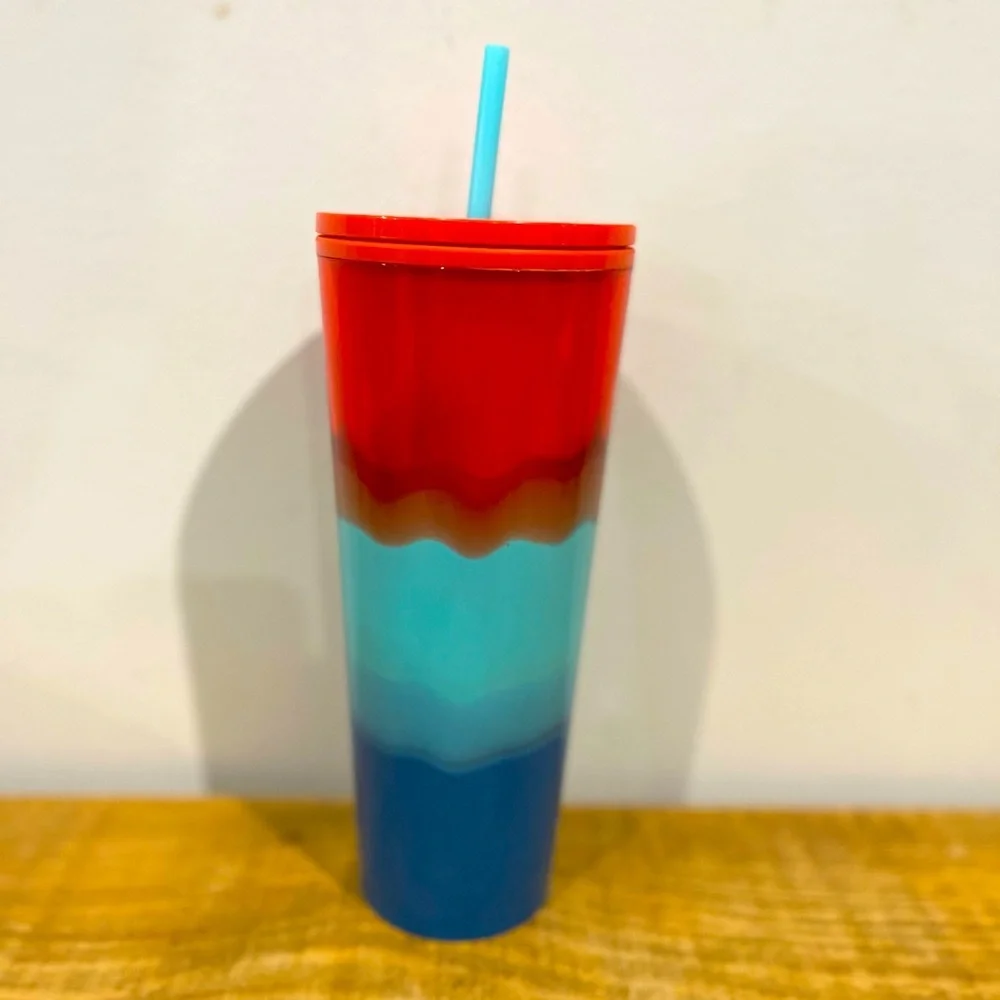 Starbucks red and blue ombré tumbler‎